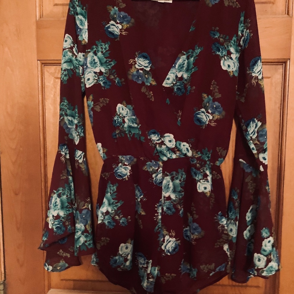 Boho floral romper